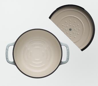バーミキュラ オーブンポット2 18cm 浅型(オイスターグレー/セルフスタンディングリッド)