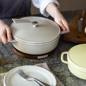 バーミキュラ オーブンポット2 18cm 浅型(オイスターグレー/セルフスタンディングリッド)