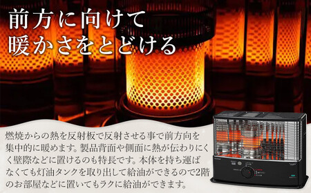 トヨトミ「反射形石油ストーブ RS-W3024(ブラック)」