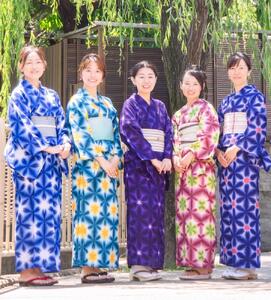 有松鳴海雪花絞り反物　限定一反 体験！伝統工芸有松・鳴海絞「雪花絞りの浴衣1反染めよう