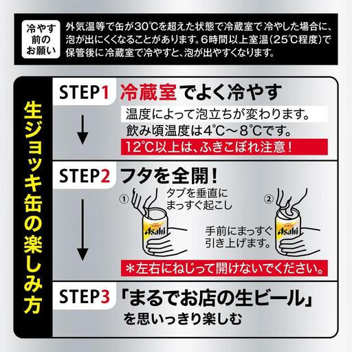 アサヒスーパードライ生ジョッキ缶　485ml缶　24本入　4ケース