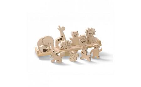 木のおもちゃ MOCCO 森のどうぶつシーソー木製 知育 プレゼント 贈り物 お祝い 対象年齢3歳から