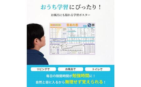 学習ポスター 音楽の表【B3+A4 2枚セット】