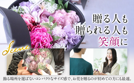 ボックスアレンジメント ラベンダーパープル 造花 インテリア ギフト