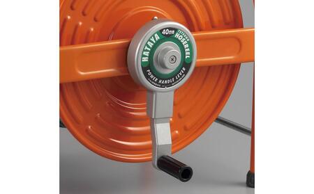 テツノホースリール  塩ビホース41m レバーノズル付 HLA-40N＜オレンジ＞
