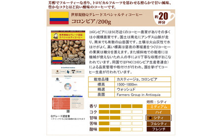 珈琲鑑定士お墨付きQグレードコーヒー３種　飲み比べセット　豆のまま