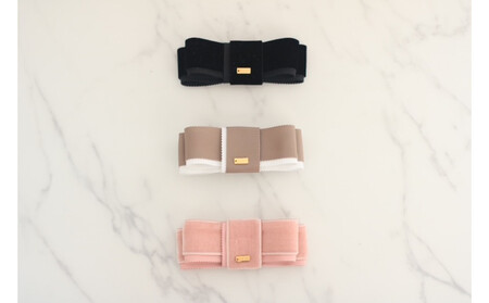 リボンバレッタ　【ブラック】