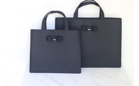 リボントートバッグ 【Sサイズ・ブラック】