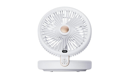 【ホワイト】扇風機 多機能 デスクランプ ファン 卓上 壁掛け 2WAY仕様 5枚羽根 6段階風量調節 自然風 小型 シールフック付き ストラップ付き 折りたたみ式 LEDライト 3段階明るさ調節 静音 USB充電式 残電量表示 暑気払い 低騒音 90日間保証付き 日本語取扱説明書