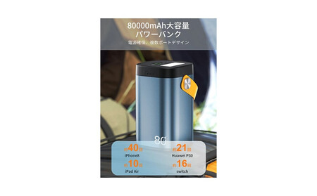 モバイルバッテリー パワーバンク 80000mAh 大容量 防災電源 2