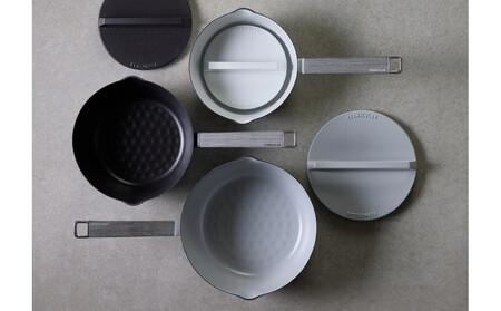 VERMICULAR YUKIHIRA 20cm ＆ドロップリッド＆専用ステンレスリッド（オイスターグレー）