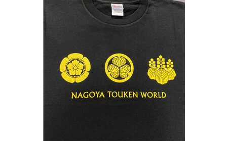 オリジナル【三英傑家紋Tシャツ】Lサイズ(ブラック)/名古屋刀剣博物館
