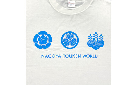 オリジナル【三英傑家紋Tシャツ】Lサイズ(ホワイト)/名古屋刀剣博物館