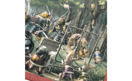 オリジナル【動物合戦絵巻フェイスタオル】第五紙／名古屋刀剣博物館