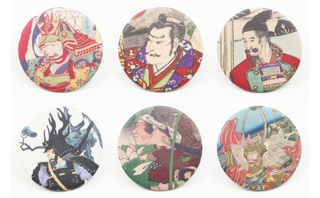 オリジナル【浮世絵缶バッジ】16点セット／名古屋刀剣博物館