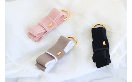 リボンチャーム　【ベージュピンク】