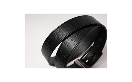 BUNCUREY　エンボス加工ベルト（BM23SS-08-022）〈ホワイト〉