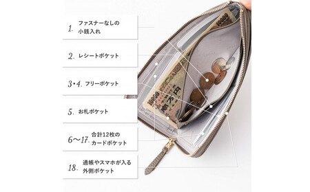 Y-STYLE 魔法の収納 薄型ロングウォレット【チャコール】