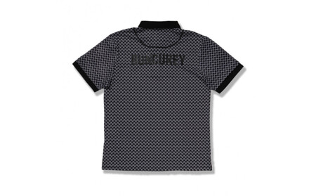 BUNCUREY　ゴルフウェア　モノグラム半袖ポロシャツ（BM23SS-01-006）ブラック／サイズ5