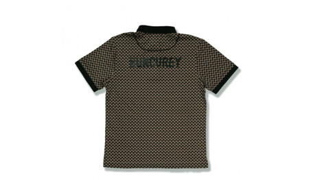 BUNCUREY　ゴルフウェア　モノグラム半袖ポロシャツ（BM23SS-01-006）ベージュ／サイズ4