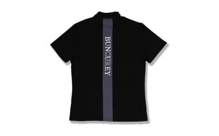 BUNCUREY　ゴルフウェア　バイカラー半袖モックネック（BM23SS-02-007）ブラック／サイズ3