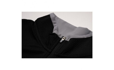 BUNCUREY　ゴルフウェア　ジップアップ半袖モックネック（BM23SS-02-008）グレー／サイズ5