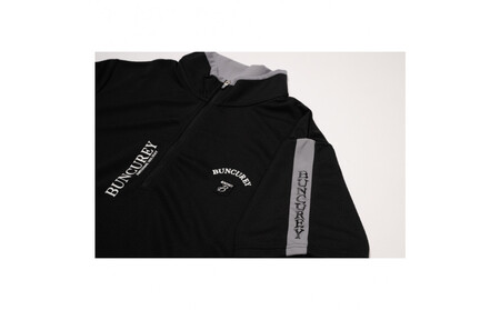 BUNCUREY　ゴルフウェア　ジップアップ半袖モックネック（BM23SS-02-008）グレー／サイズ6