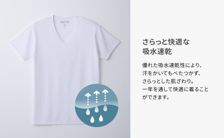 【男性用 LLサイズ ブラック】ReDリカバリーウェア Vネックインナー半袖 疲労回復 血行促進 一般医療機器 バイタルテック