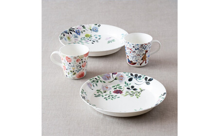 ナルミ アンナエミリア パスタプレート(グランドマザーズブーケ) 24cm 51857-5721P