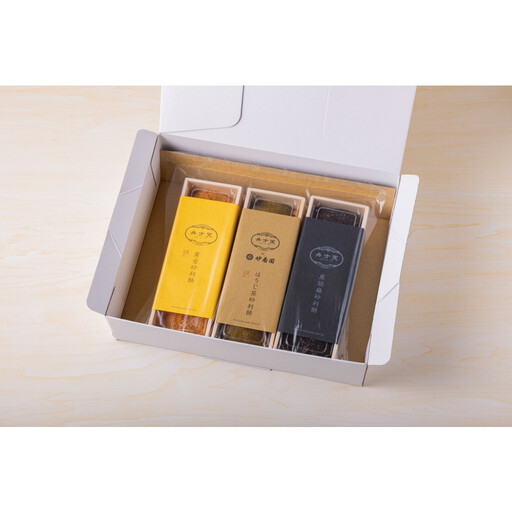 【冷凍】砂利餅3種セット（黄金・黒胡麻・季節の砂利餅）