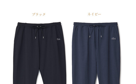 【ブラック 3Lサイズ】リファ バイタルテック コンフォートジャージー テーパードパンツ