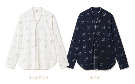 【ネイビー LLサイズ】リファ バイタルテック モイストスムース スタンドカラースリープウェア ReFaロゴ/MEN