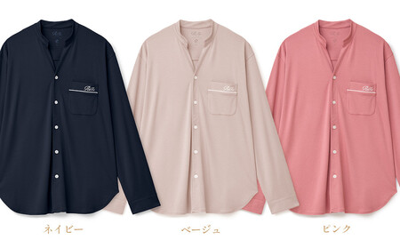 【ベージュ Lサイズ】リファ バイタルテック モイストスムース スタンドカラースリープウェア/MEN