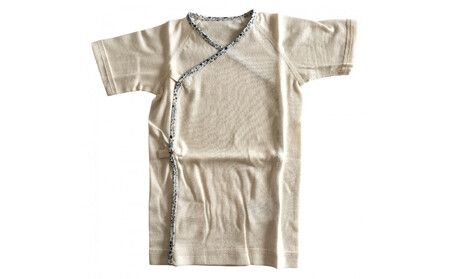 オーガニックコットンベビー肌着2種&バスローブセット(ネイビー)