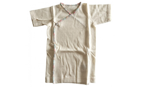 オーガニックコットンベビー肌着２種＆バスローブセット(ピンク)