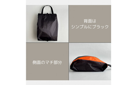 【Mサイズ・橙色】軽量ナイロンシューズケース　着替えポーチ　上靴袋