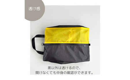 【Mサイズ・黄色】軽量ナイロンシューズケース　着替えポーチ　上靴袋