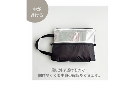 【Sサイズ・白】ガバッと開く！撥水ナイロン上履き袋　シューズケース　着替え入れ