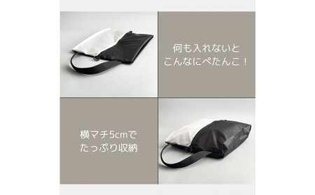 【Sサイズ・白】ガバッと開く！撥水ナイロン上履き袋　シューズケース　着替え入れ