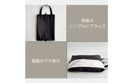 【Sサイズ・白】ガバッと開く！撥水ナイロン上履き袋　シューズケース　着替え入れ