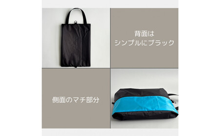 【Sサイズ・水色】ガバッと開く!撥水ナイロン上履き袋 シューズケース 着替え入れ