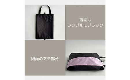 【Sサイズ・ラベンダー】ガバッと開く!撥水ナイロン上履き袋 シューズケース 着替え入れ