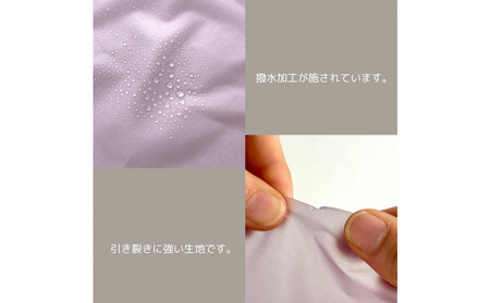 【Sサイズ・ラベンダー】ガバッと開く!撥水ナイロン上履き袋 シューズケース 着替え入れ