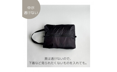 【Sサイズ・黒】ガバッと開く!撥水ナイロン上履き袋 シューズケース 着替え入れ