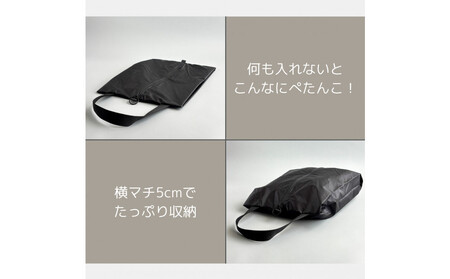 【Sサイズ・黒】ガバッと開く!撥水ナイロン上履き袋 シューズケース 着替え入れ