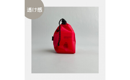 【XS 0.5L・赤】　手のひらサイズの軽量ナイロン巾着袋
