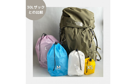 【XS 0.5L・赤】　手のひらサイズの軽量ナイロン巾着袋