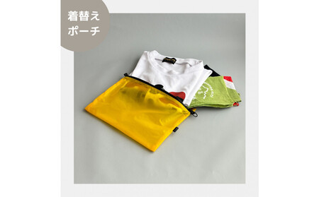 【黄色】A5サイズが入る軽いナイロンフラットポーチ　旅行用　着替え