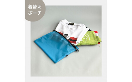 【水色】A5サイズが入る軽いナイロンフラットポーチ 旅行用 着替え