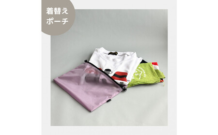 【ラベンダー】A5サイズが入る軽いナイロンフラットポーチ 旅行用 着替え